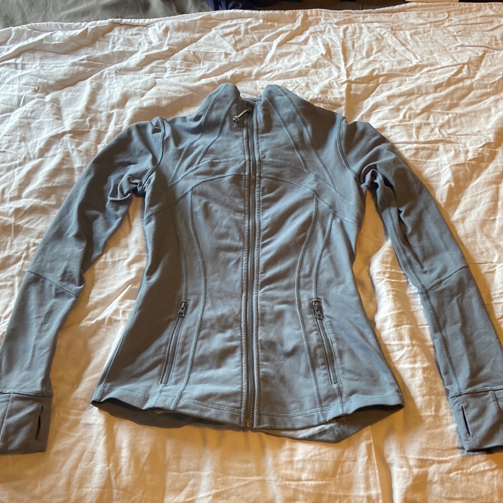 Grey blue Lululemon zip up jacket size 4